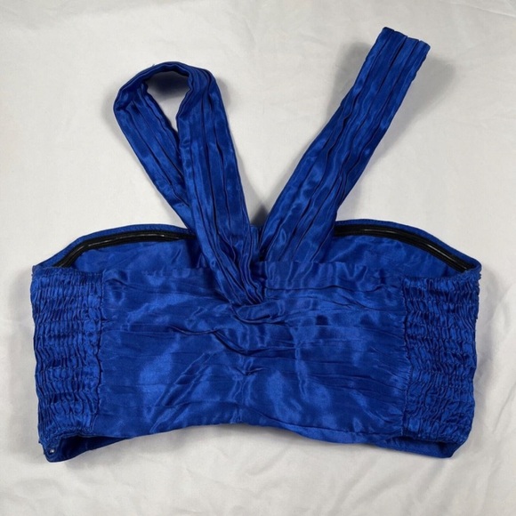 ZARA Royal BLUE Cut Out Draped Top XS
Women's Crop Tank Satin - Picture 5 of 7